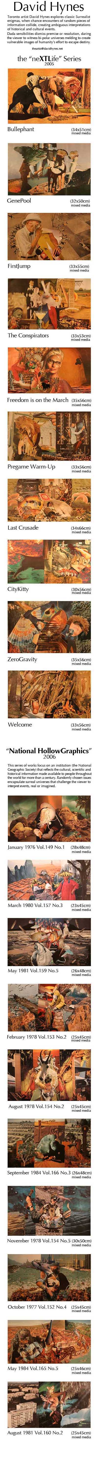 david hynes, a canadian contemporary surrealist mixed media artist
